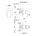 Bateria Prysznicowa Podtynkowa V25130 Vema Bateria Prysznicowa Podtynkowa V25130 Vema