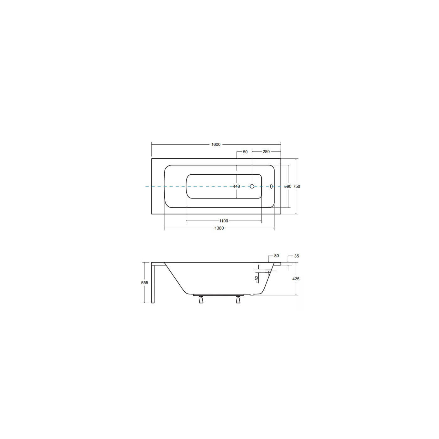 Wanna Do Zabudowy Talia 160x75 Besco Wanna Do Zabudowy Talia 160x75 Besco