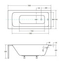 Wanna Do Zabudowy Talia Premium 160x75 Besco Wanna Do Zabudowy Talia Premium 160x75 Besco