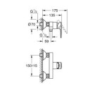 Bateria Prysznicowa Jednouchwytowa Start Edge FastFixation Chrom 24197001 Grohe Bateria Prysznicowa Jednouchwytowa Start Edge FastFixation Chrom 24197001 Grohe