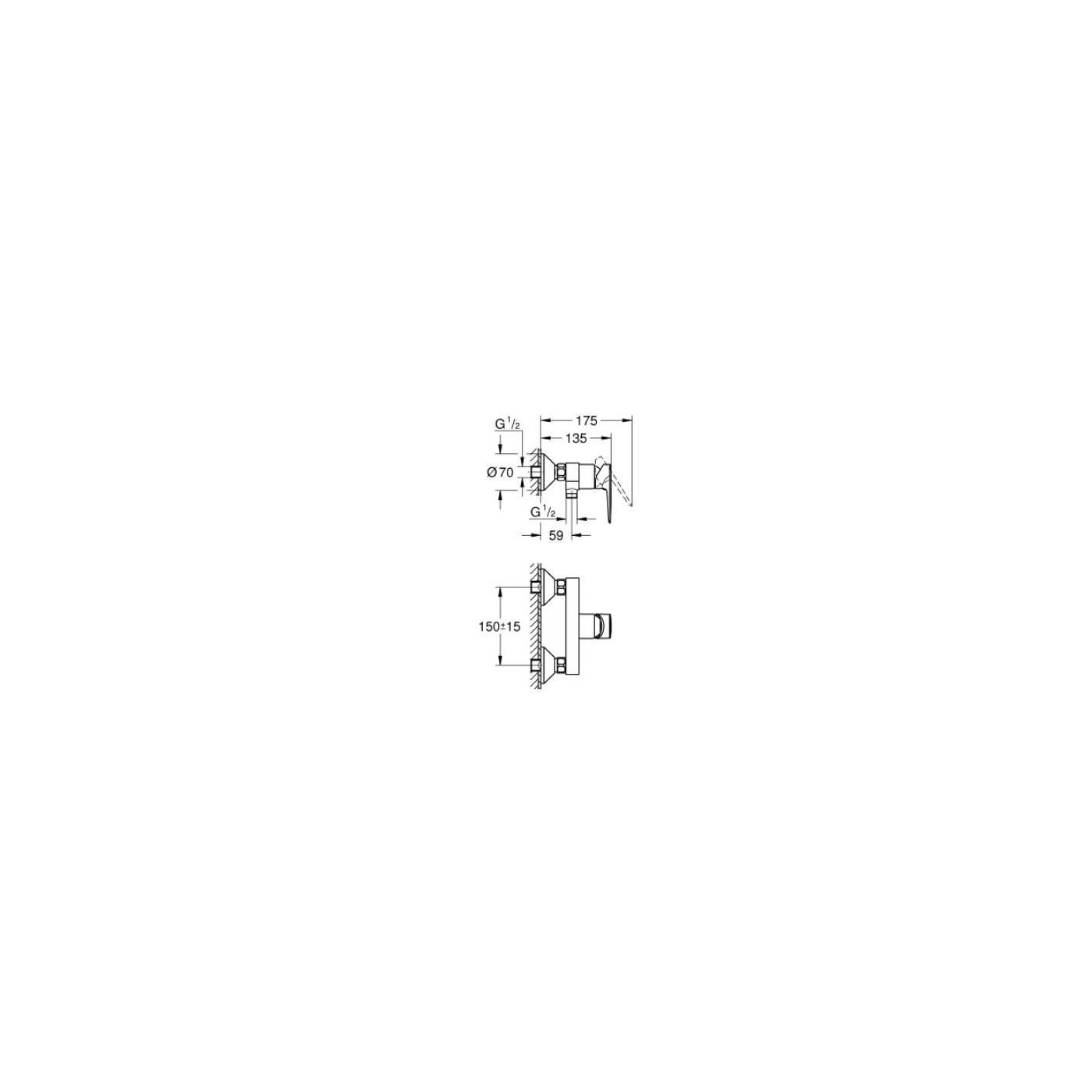 Bateria Prysznicowa Jednouchwytowa Start Edge FastFixation Chrom 24197001 Grohe Bateria Prysznicowa Jednouchwytowa Start Edge FastFixation Chrom 24197001 Grohe