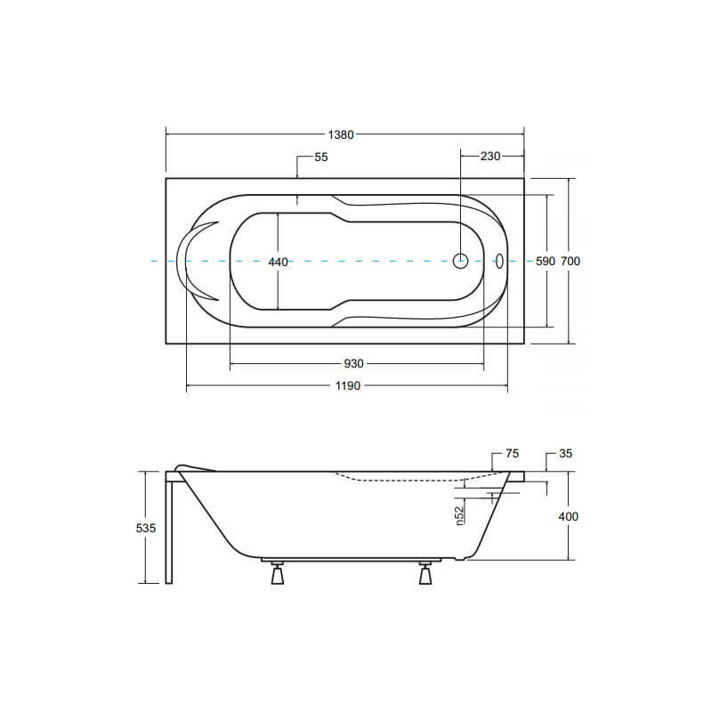 Wanna Do Zabudowy Bona 140x70 Besco Wanna Do Zabudowy Bona 140x70 Besco