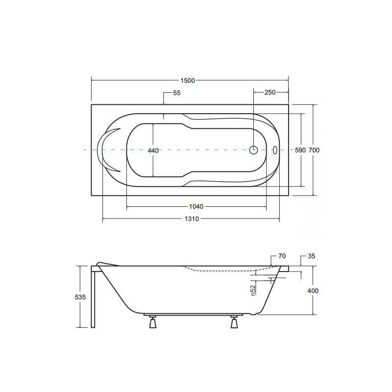 Wanna Do Zabudowy Bona 150x70 Besco Wanna Do Zabudowy Bona 150x70 Besco