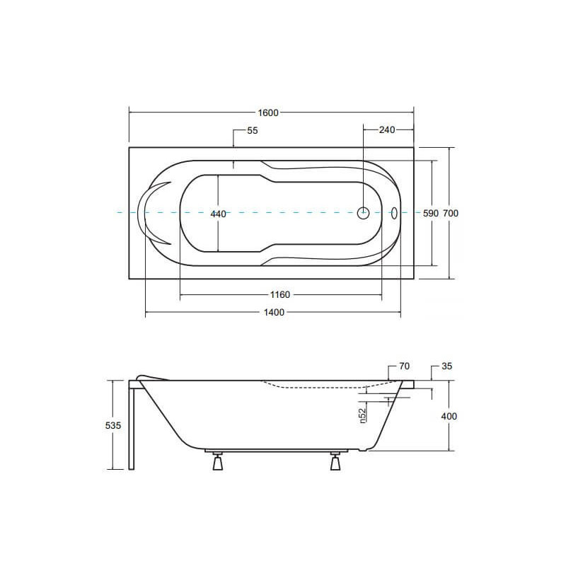 Wanna Do Zabudowy Bona 160x70 Besco Wanna Do Zabudowy Bona 160x70 Besco