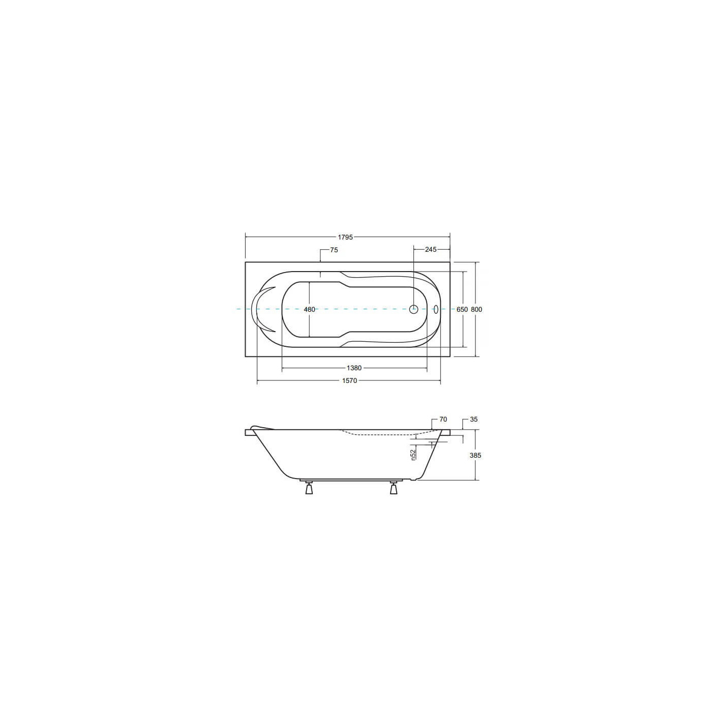 Wanna Do Zabudowy Bona 180x80 Besco Wanna Do Zabudowy Bona 180x80 Besco