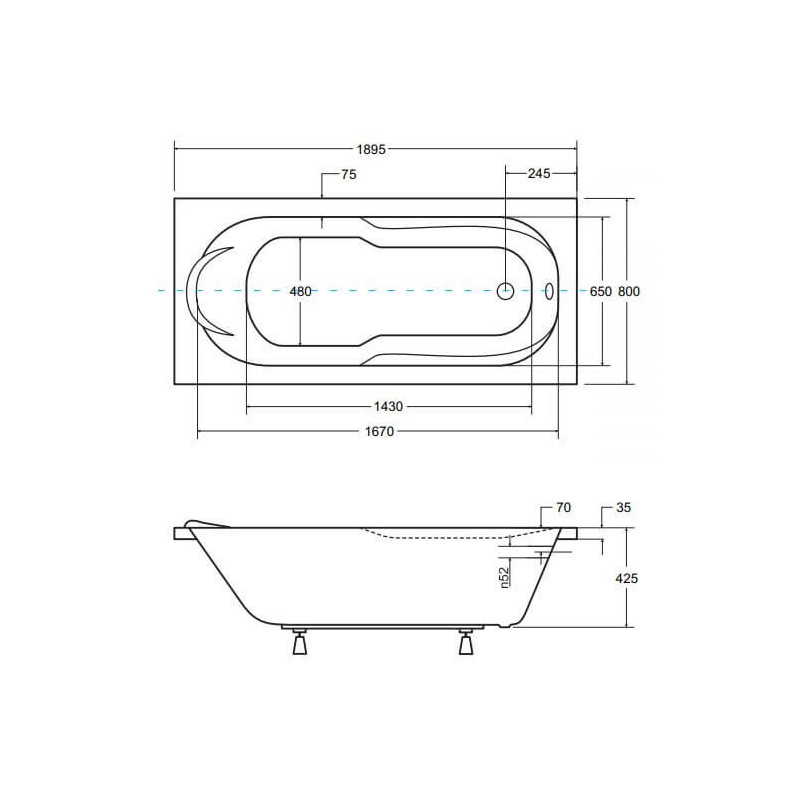 Wanna Do Zabudowy Bona 190x80 Besco Wanna Do Zabudowy Bona 190x80 Besco