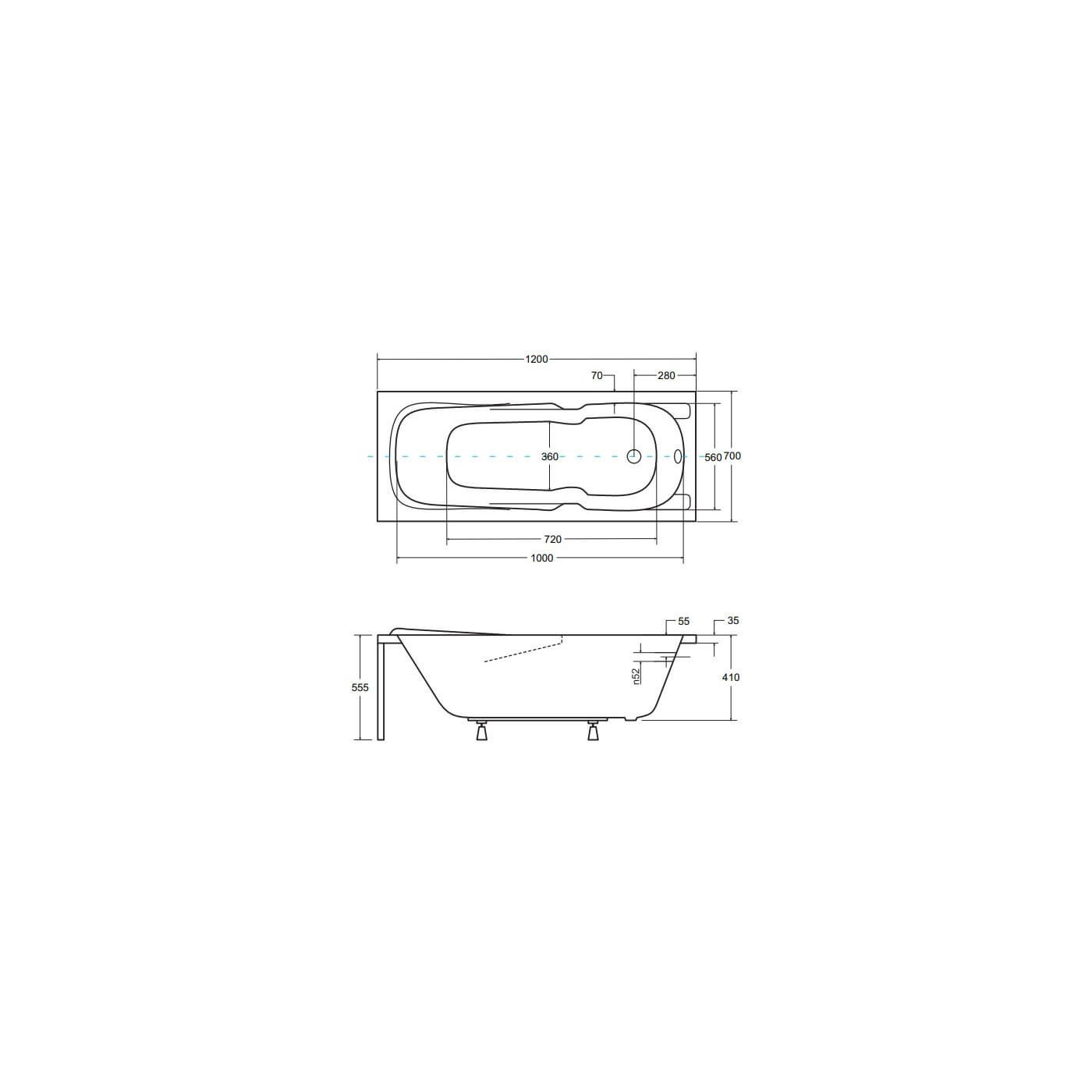 Wanna Do Zabudowy Majka Nova 120x70 Besco Wanna Do Zabudowy Majka Nova 120x70 Besco
