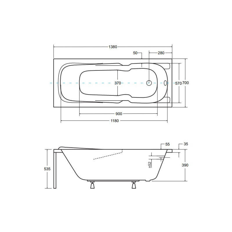 Wanna Do Zabudowy Majka Nova 140x70 Besco Wanna Do Zabudowy Majka Nova 140x70 Besco