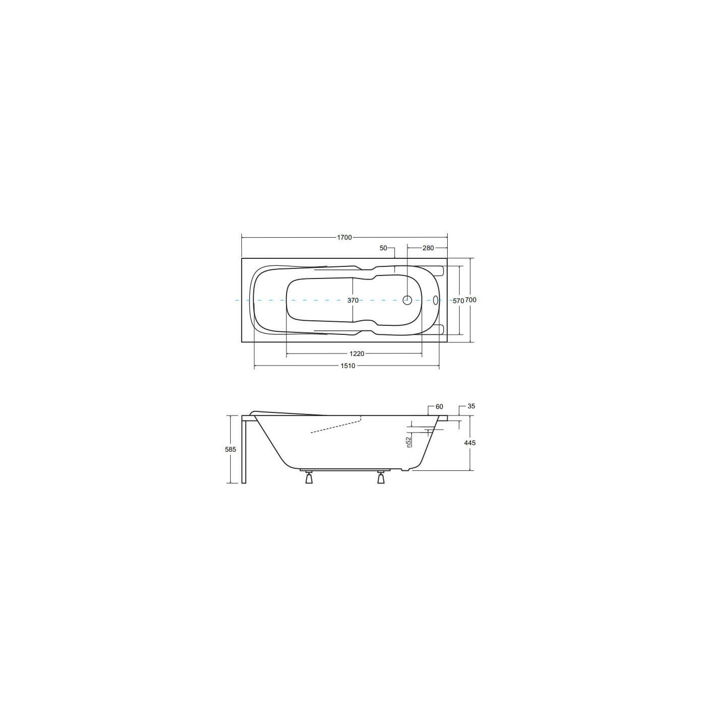 Wanna Do Zabudowy Majka Nova 170x70 Besco Wanna Do Zabudowy Majka Nova 170x70 Besco