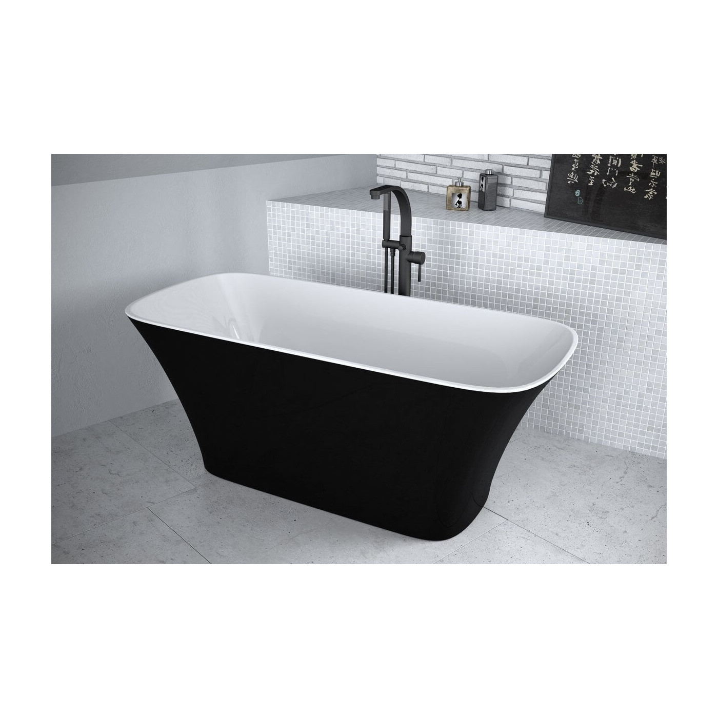 Wanna Wolnostojąca Assos B&W 160x70 Besco Wanna Wolnostojąca Assos B&W 160x70 Besco