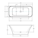 Wanna Wolnostojąca Assos B&W 160x70 Besco Wanna Wolnostojąca Assos B&W 160x70 Besco