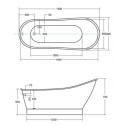 Wanna Wolnostojąca Gloria 150x66 Besco Wanna Wolnostojąca Gloria 150x66 Besco