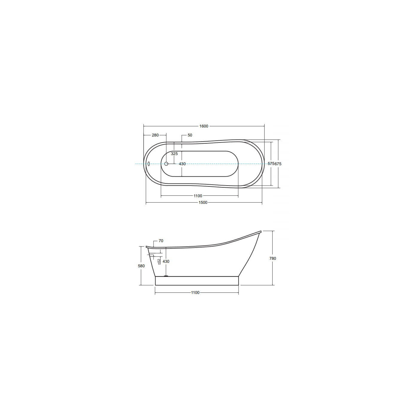 Wanna Wolnostojąca Gloria 160x68 Besco Wanna Wolnostojąca Gloria 160x68 Besco