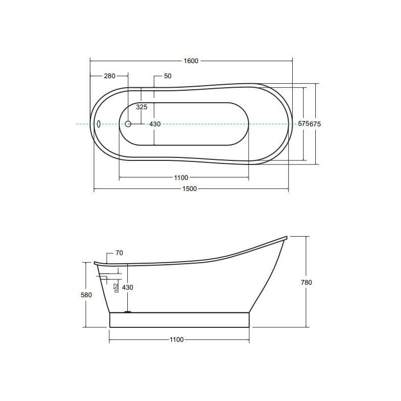 Wanna Wolnostojąca Gloria 160x68 Besco Wanna Wolnostojąca Gloria 160x68 Besco