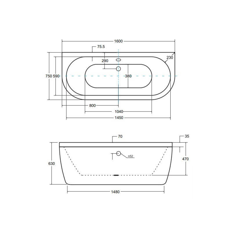 Wanna Wolnostojąca Volya 160x75 Besco Wanna Wolnostojąca Volya 160x75 Besco