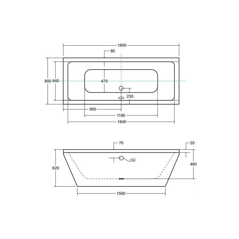 Wanna Wolnostojąca Do Zabudowy Vera 180x80 Besco Wanna Wolnostojąca Do Zabudowy Vera 180x80 Besco