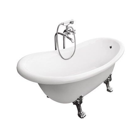 Wanna Wolnostojąca Otylia Łapy Chrom 160x77 Besco