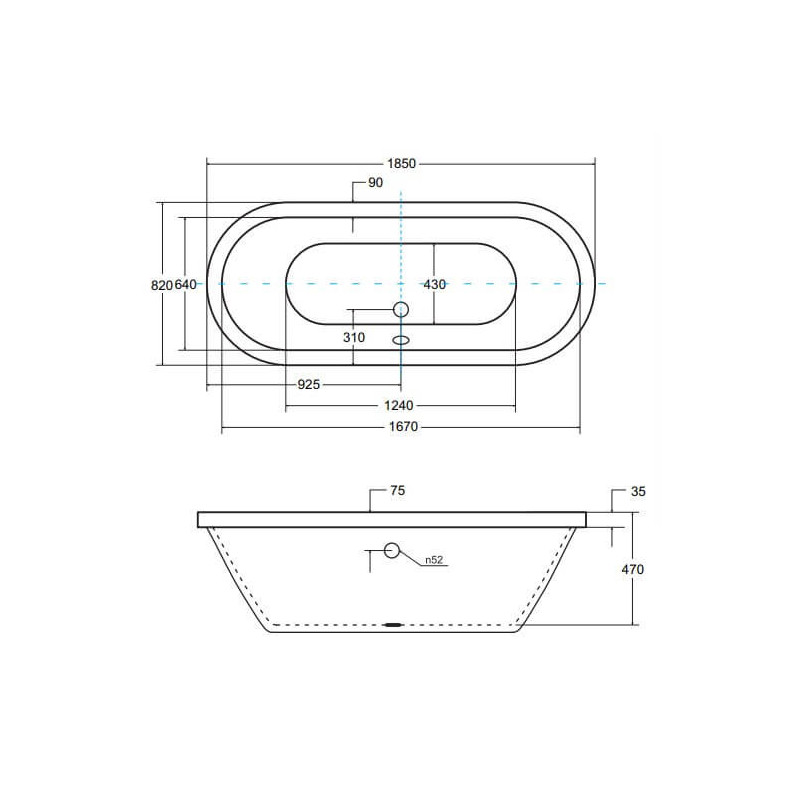 Wanna Wolnostojąca Do Zabudowy Victoria 185x83 Besco Wanna Wolnostojąca Do Zabudowy Victoria 185x83 Besco