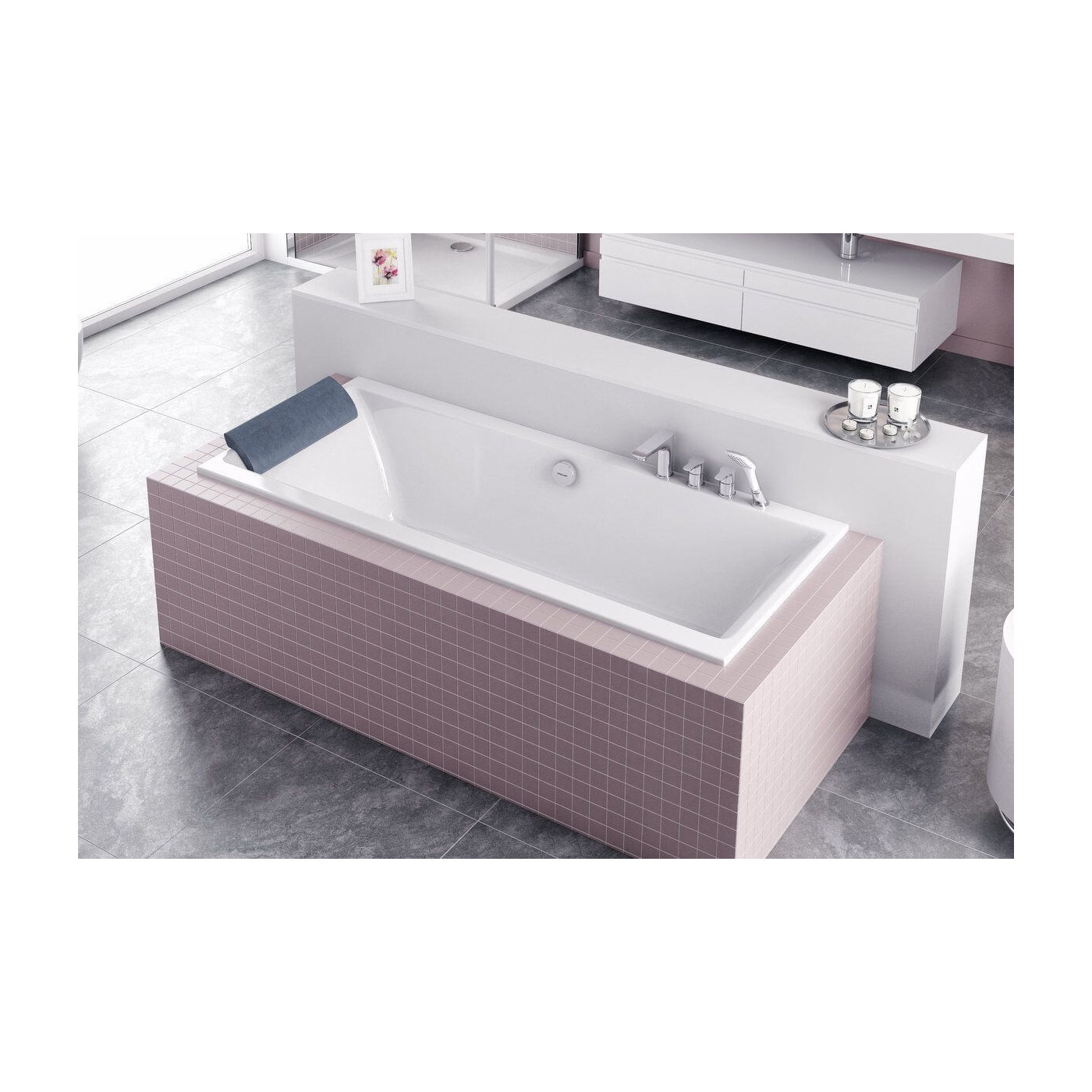 Wanna Prostokątna Pryzmat Slim 170x75 WAEX.PRY17WHS Excellent Wanna Prostokątna Pryzmat Slim 170x75 WAEX.PRY17WHS Excellent