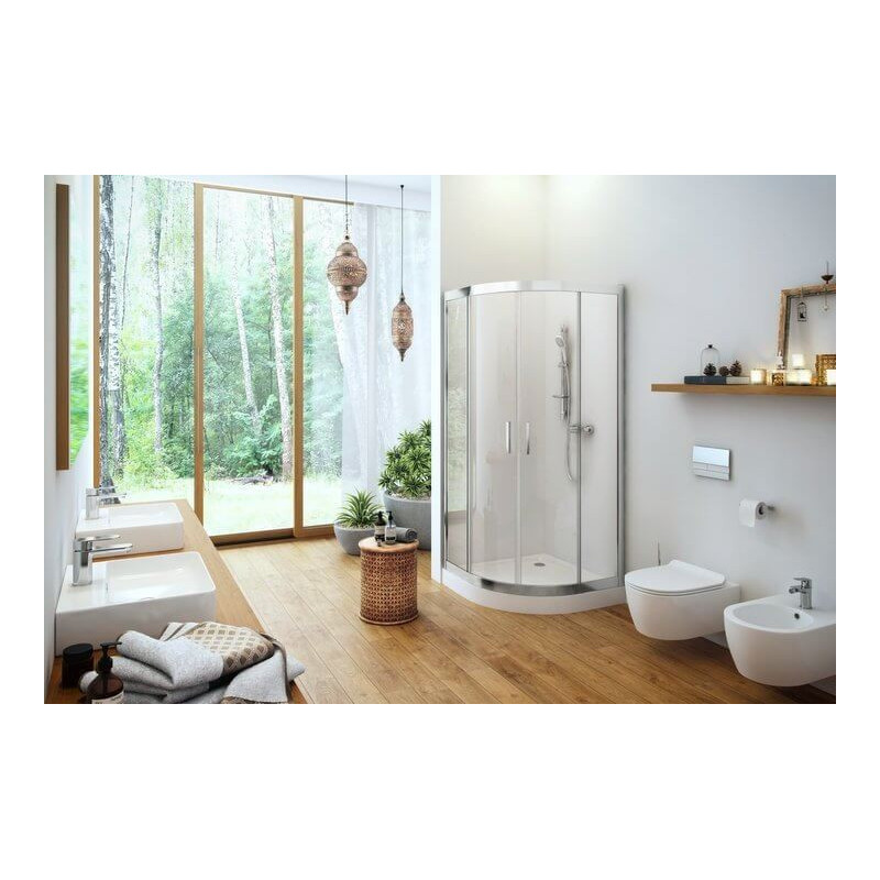 Brodzik Półokrągły Sense Biały Wysoki BREX.SEN08WHC 80x80 Excellent Brodzik Półokrągły Sense Biały Wysoki BREX.SEN08WHC 80x80 Excellent