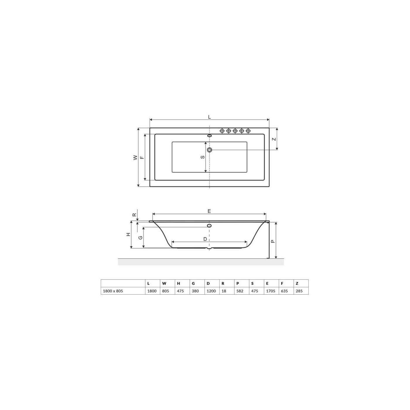 Wanna Do Zabudowy Pryzmat Slim WAEX.PRY18WHS 180x80,5 Excellent Wanna Do Zabudowy Pryzmat Slim WAEX.PRY18WHS 180x80,5 Excellent