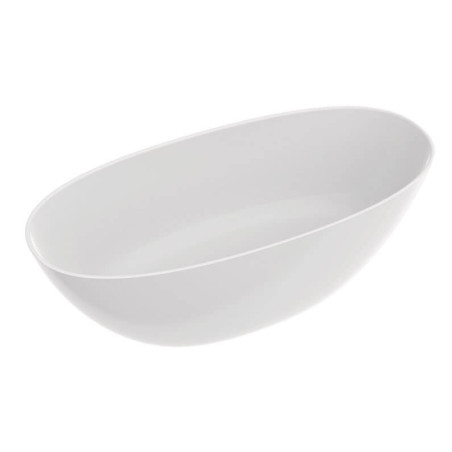 Wanna Wolnostojąca Owalna Wika 160x70,5 Biały Połysk Marmorin