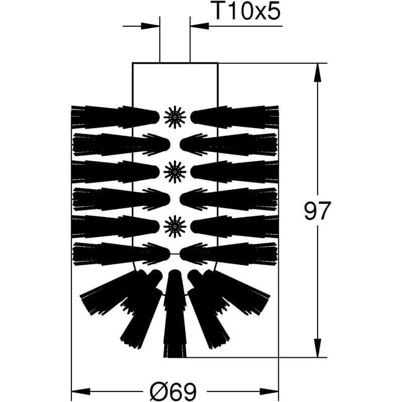 Zapasowa Końcówka Szczotki WC Essentials Aksamitna Czerń 40791KS1 Grohe Zapasowa Końcówka Szczotki WC Essentials Aksamitna Czerń 40791KS1 Grohe