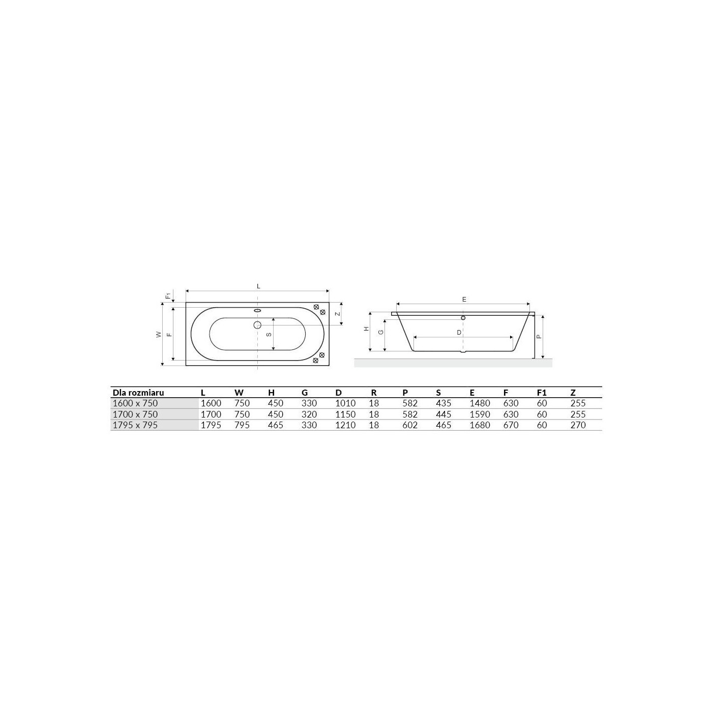 Wanna Do Zabudowy Oceana Slim WAEX.OCE16WHS 160x75 Excellent Wanna Do Zabudowy Oceana Slim WAEX.OCE16WHS 160x75 Excellent