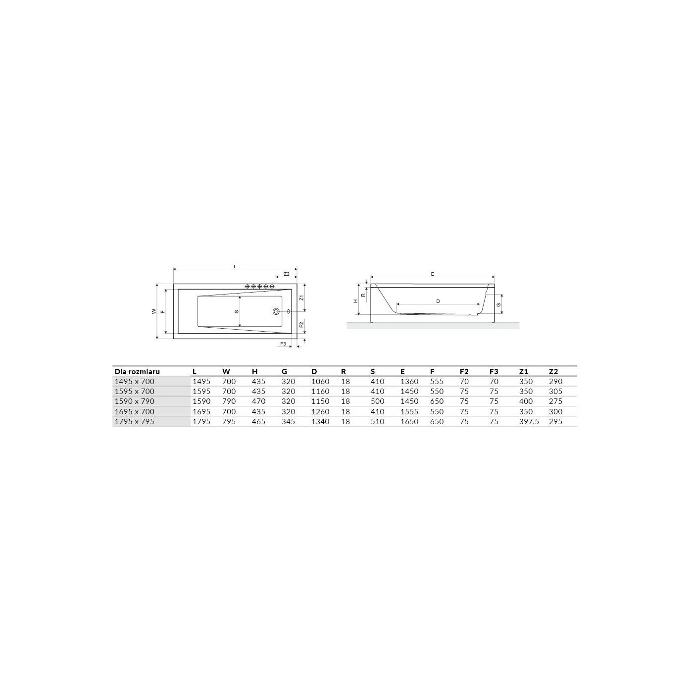 Wanna Do Zabudowy Wave Slim WAEX.WAV18WHS 179,5x79,5 Excellent Wanna Do Zabudowy Wave Slim WAEX.WAV18WHS 179,5x79,5 Excellent