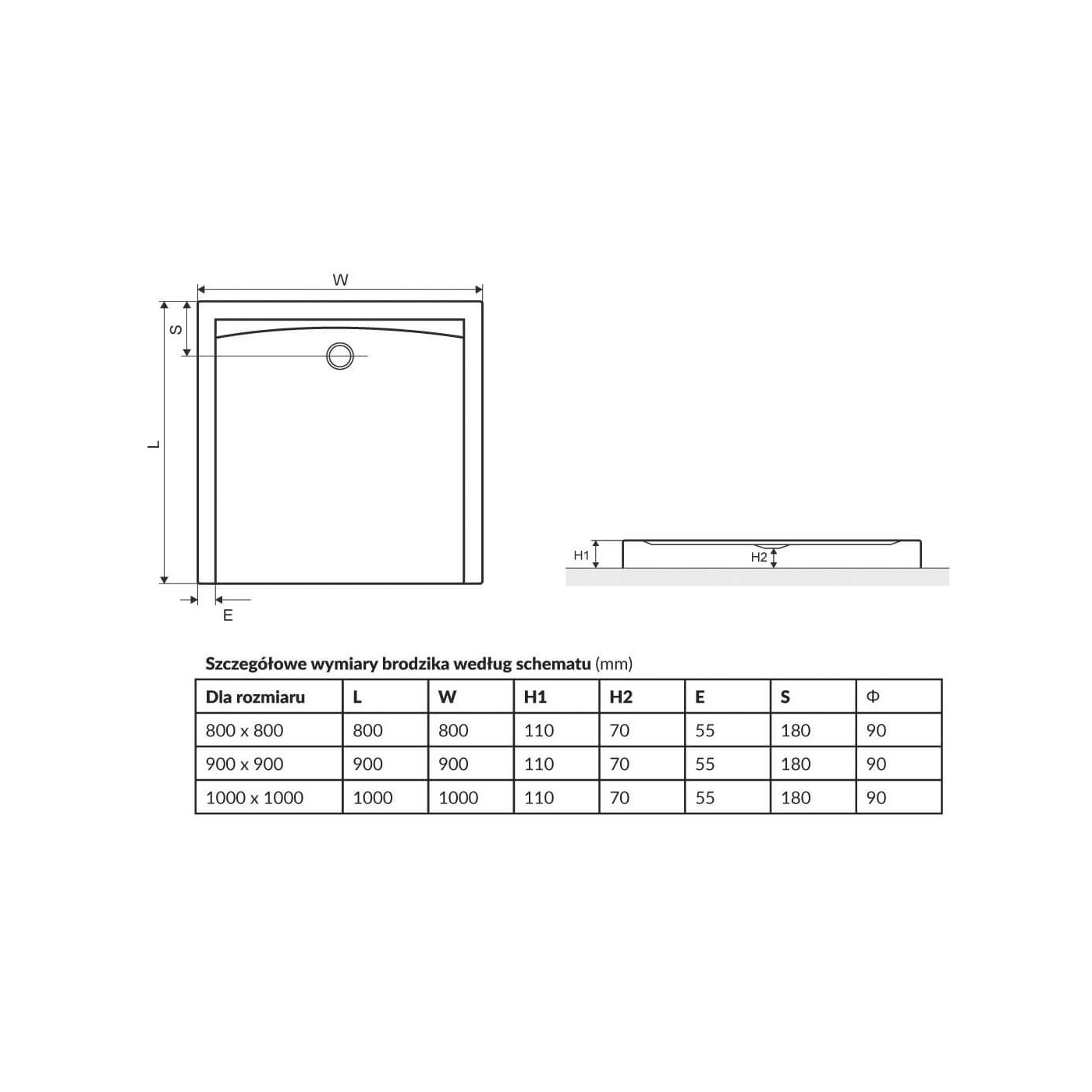 Brodzik Kwadratowy Wysoki Forma BREX.FOR10WHC 100x100 Excellent Brodzik Kwadratowy Wysoki Forma BREX.FOR10WHC 100x100 Excellent