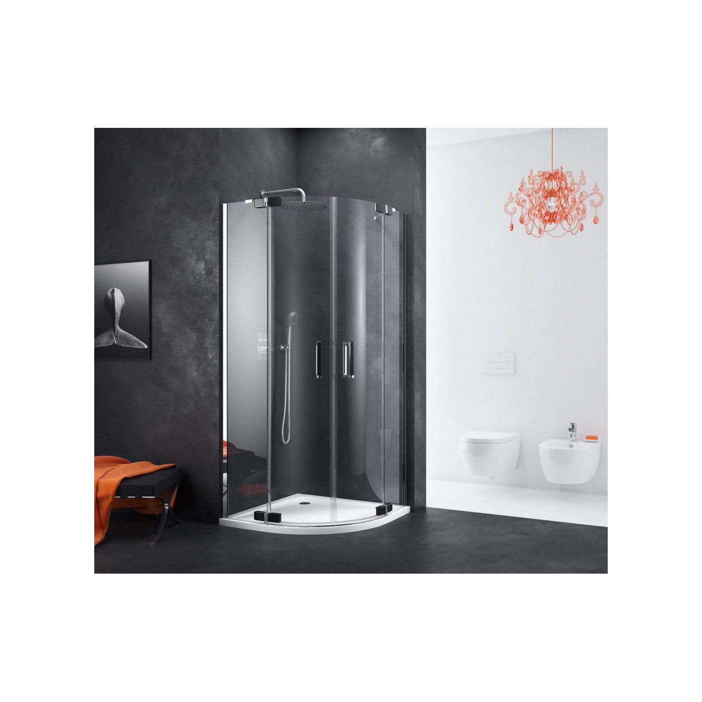 Brodzik Półokrągły Sense Niski BREX.SEN08WHN 80x80 Excellent Brodzik Półokrągły Sense Niski BREX.SEN08WHN 80x80 Excellent