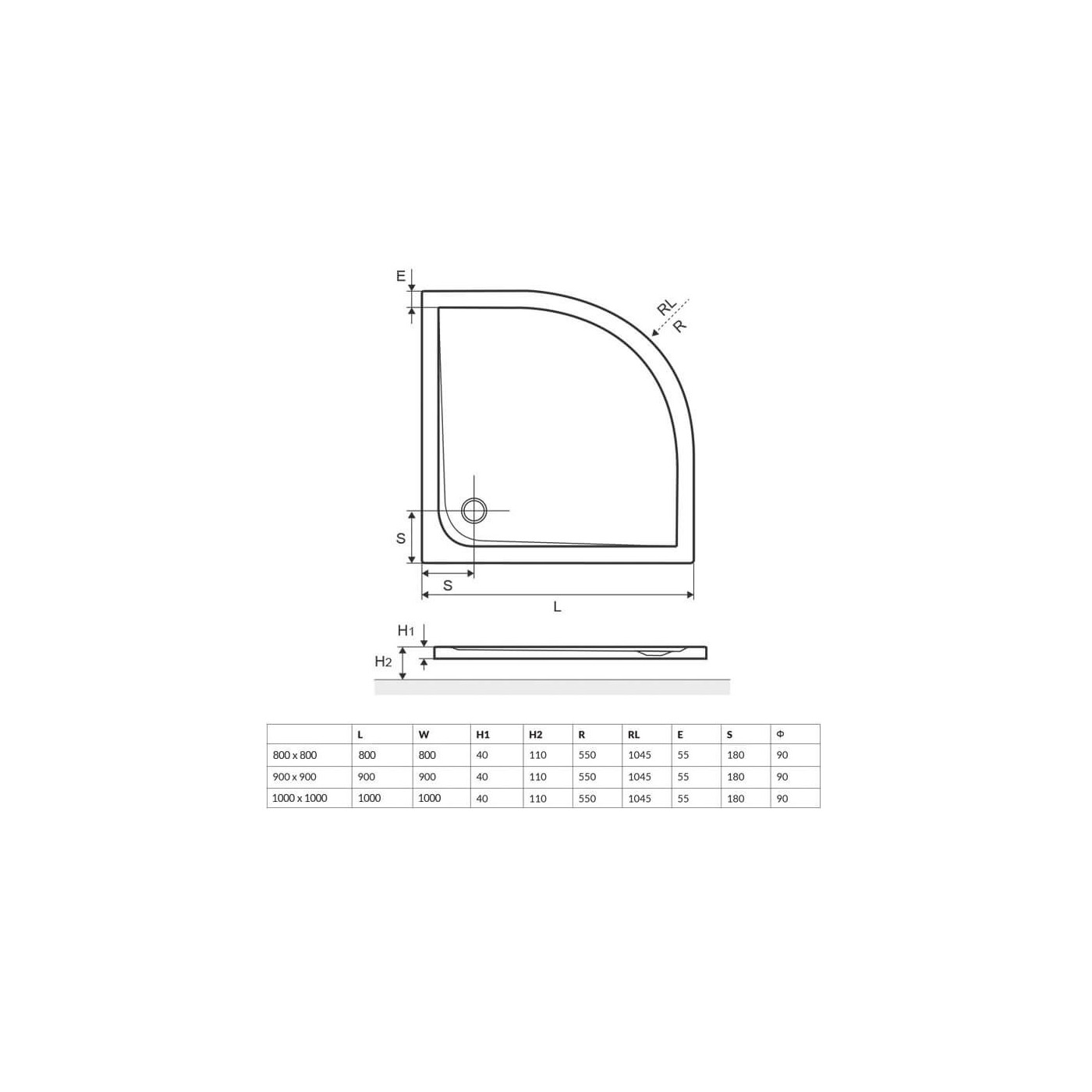 Brodzik Półokrągły Sense Niski BREX.SEN10WHN 100x100 Excellent Brodzik Półokrągły Sense Niski BREX.SEN10WHN 100x100 Excellent