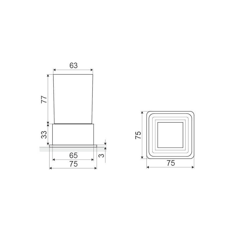 Kubek Szklany Riko Czarny DOEX.1614BL Excellent Kubek Szklany Riko Czarny DOEX.1614BL Excellent