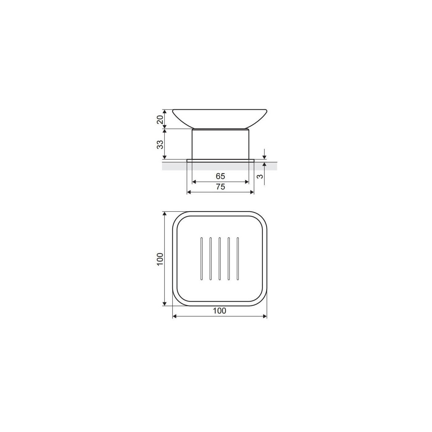 Mydelniczka Szklana Riko Czarny DOEX.1613BL Excellent Mydelniczka Szklana Riko Czarny DOEX.1613BL Excellent