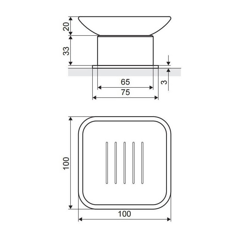 Mydelniczka Szklana Riko Czarny DOEX.1613BL Excellent Mydelniczka Szklana Riko Czarny DOEX.1613BL Excellent