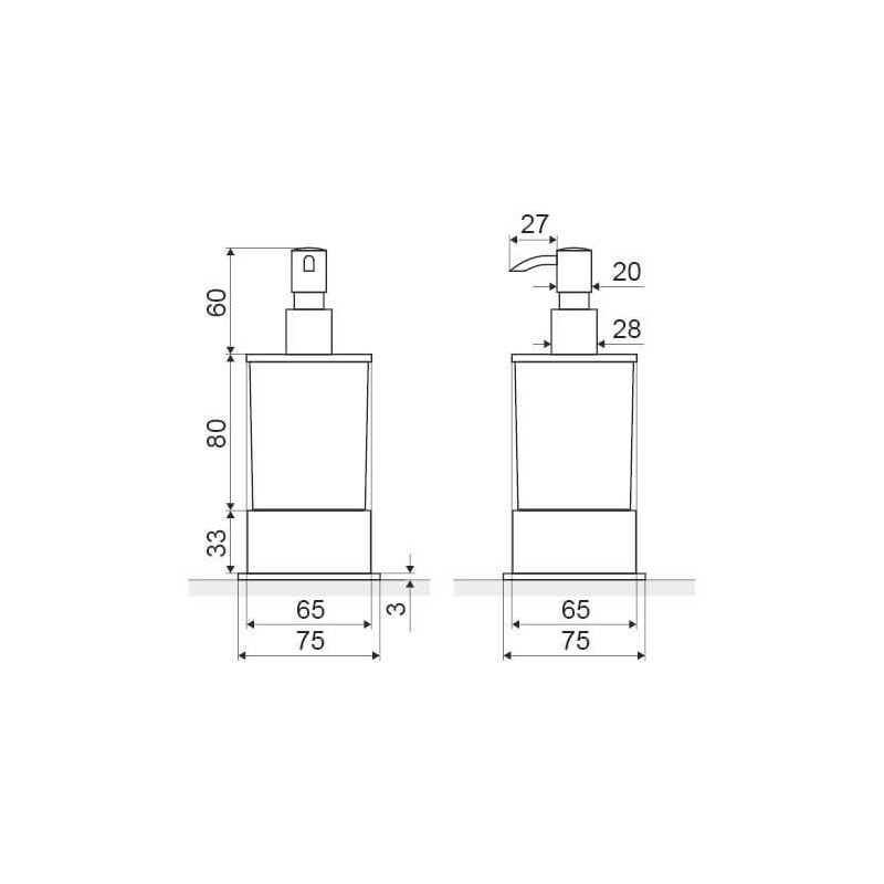 Dozownik Do Mydła Riko Czarny DOEX.1616BL Excellent Dozownik Do Mydła Riko Czarny DOEX.1616BL Excellent