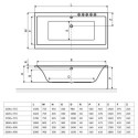 Wanna Do Zabudowy Pryzmat WAEX.PRY18WH 180x80 Excellent Wanna Do Zabudowy Pryzmat WAEX.PRY18WH 180x80 Excellent