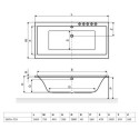 Wanna Do Zabudowy Pryzmat 160x75 WAEX.PRY16WH Excellent Wanna Do Zabudowy Pryzmat 160x75 WAEX.PRY16WH Excellent