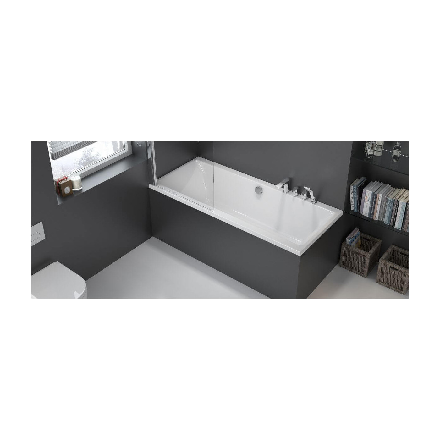 Wanna Do Zabudowy Pryzmat 160x75 WAEX.PRY16WH Excellent Wanna Do Zabudowy Pryzmat 160x75 WAEX.PRY16WH Excellent