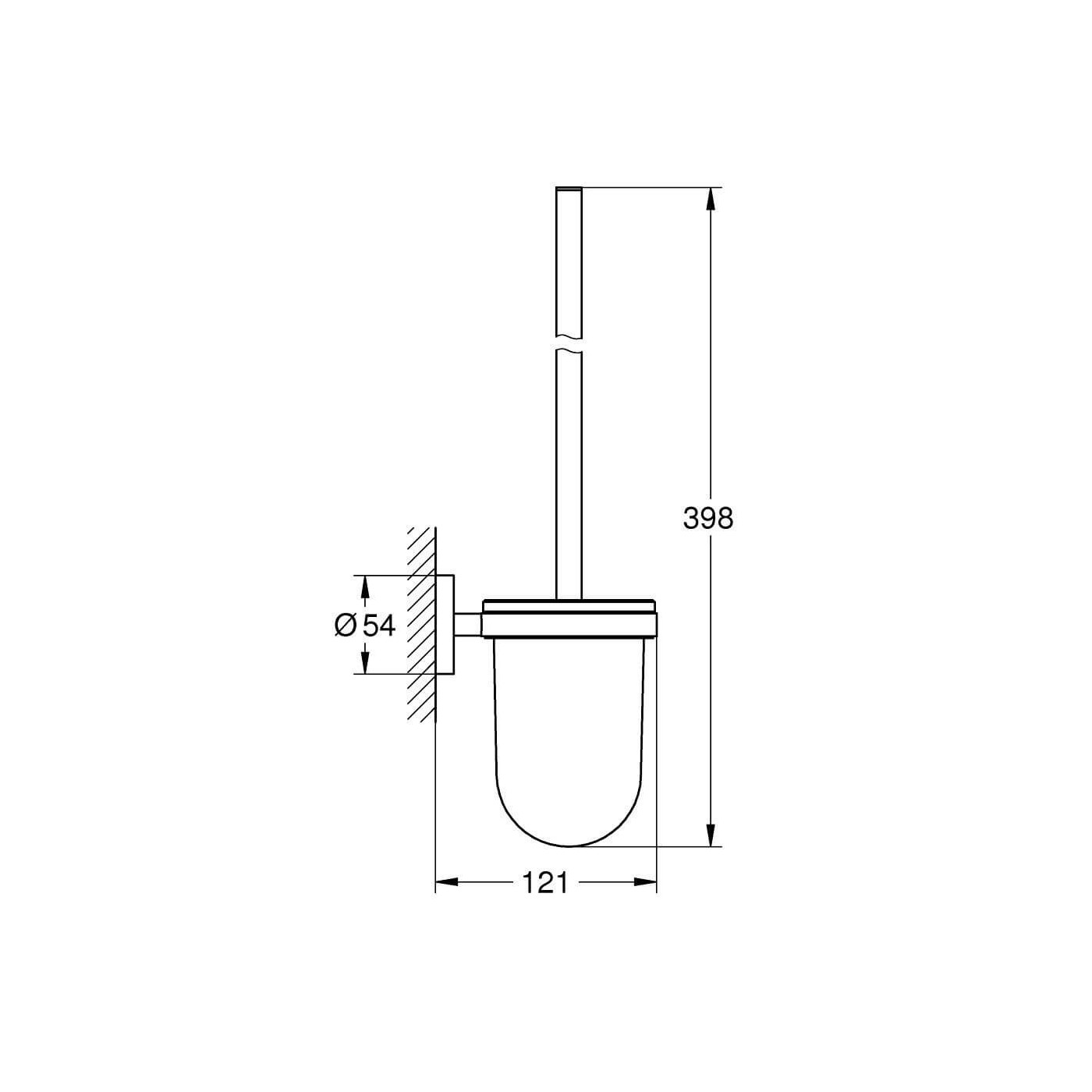 Szczotka Toaletowa Essentials Hard Graphite 40374A01 Grohe Szczotka Toaletowa Essentials Hard Graphite 40374A01 Grohe