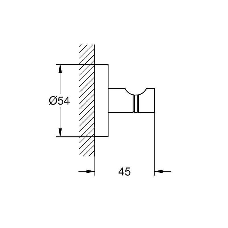 Haczyk łazienkowy Essentials Brushed Cool Sunrise 40364GN1 Grohe Haczyk łazienkowy Essentials Brushed Cool Sunrise 40364GN1 Grohe