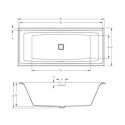 Wanna Do Zabudowy Still Square LED 170x75 Riho Wanna Do Zabudowy Still Square LED 170x75 Riho
