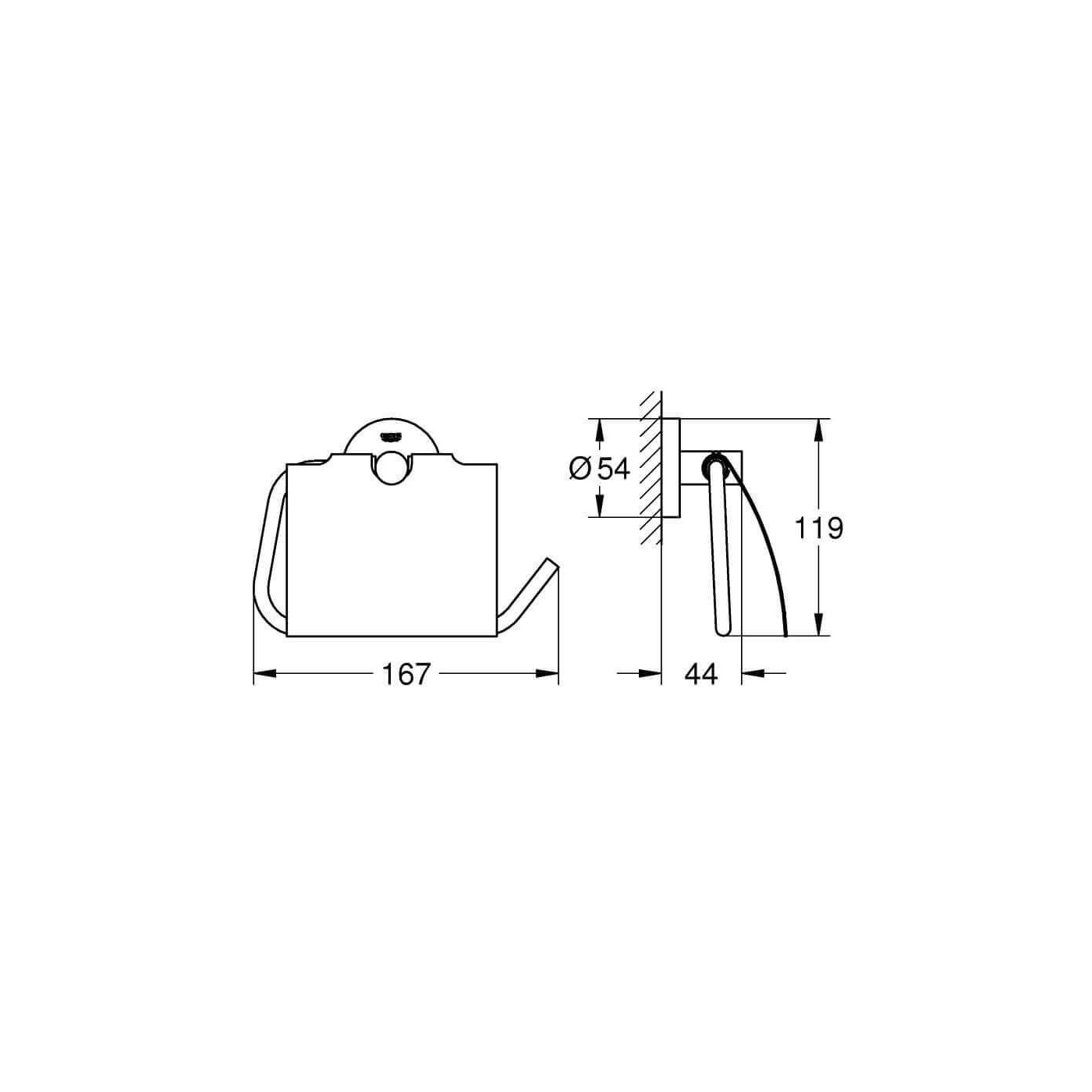 Uchwyt Na Papier Essentials Brushed Cool Sunrise 40367GN1 Grohe Uchwyt Na Papier Essentials Brushed Cool Sunrise 40367GN1 Grohe