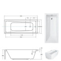 Wanna Modern 180x80 Z Nogami Besco Wanna Modern 180x80 Z Nogami Besco