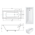 Wanna Modern Slim 140x70 Z Nogami Besco Wanna Modern Slim 140x70 Z Nogami Besco