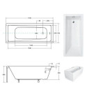 Wanna Modern Slim 170x70 Z Nogami Besco Wanna Modern Slim 170x70 Z Nogami Besco