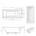Wanna Modern Slim 180x80 Z Nogami Besco Wanna Modern Slim 180x80 Z Nogami Besco