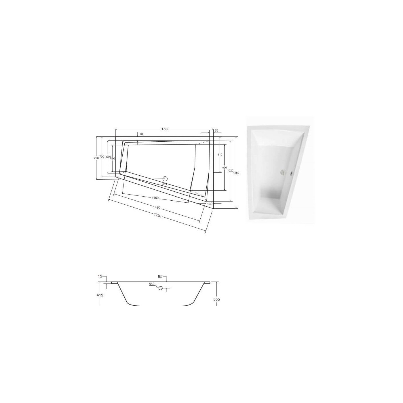 Wanna Intima Duo Slim 170x125 Prawa Besco Wanna Intima Duo Slim 170x125 Prawa Besco