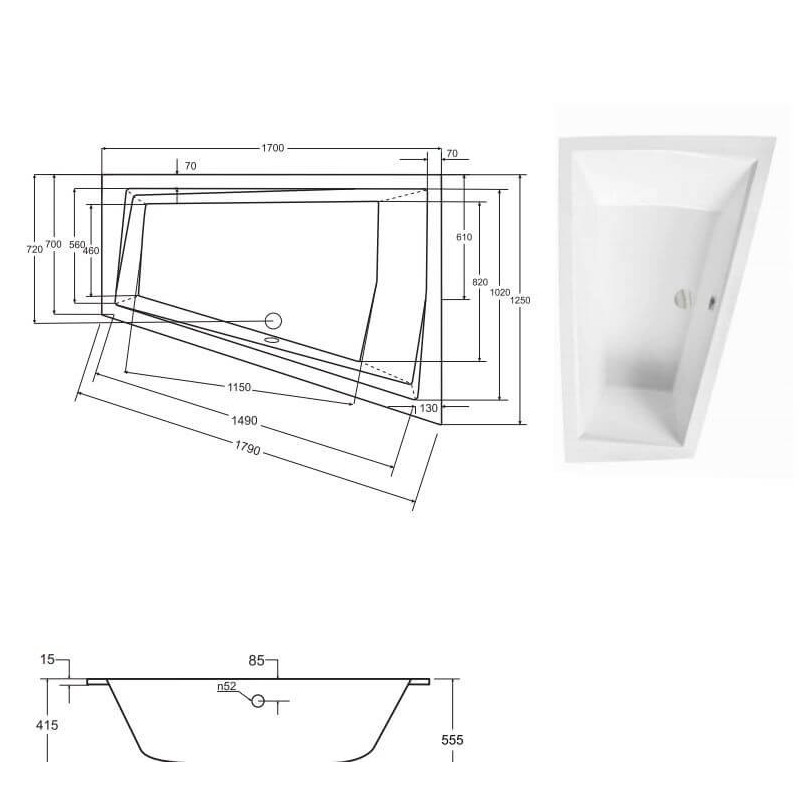 Wanna Intima Duo Slim 170x125 Prawa Besco Wanna Intima Duo Slim 170x125 Prawa Besco