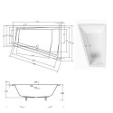 Wanna Intima Duo Slim 180x125 Lewa Besco Wanna Intima Duo Slim 180x125 Lewa Besco